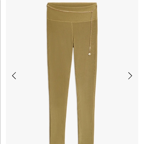 WeWoreWhat Chain High Rise Rib Leggings - Picture 2 of 4